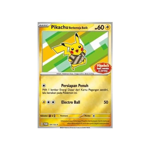 Pikachu Wearing a Batik Shirt (SV-P/ID 191)